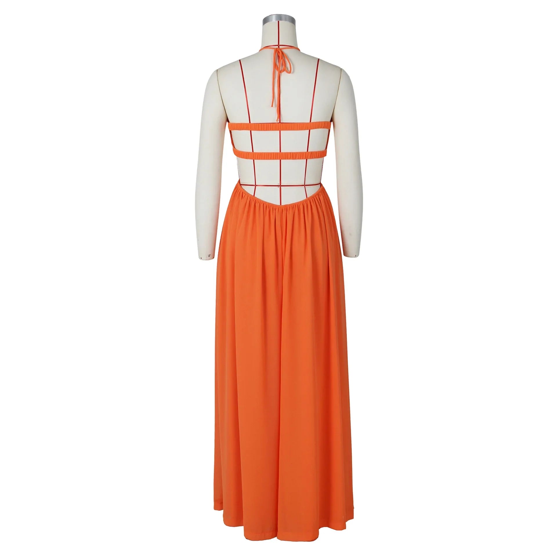 LILY - Elegante Halter Jumpsuit met Blote Rug