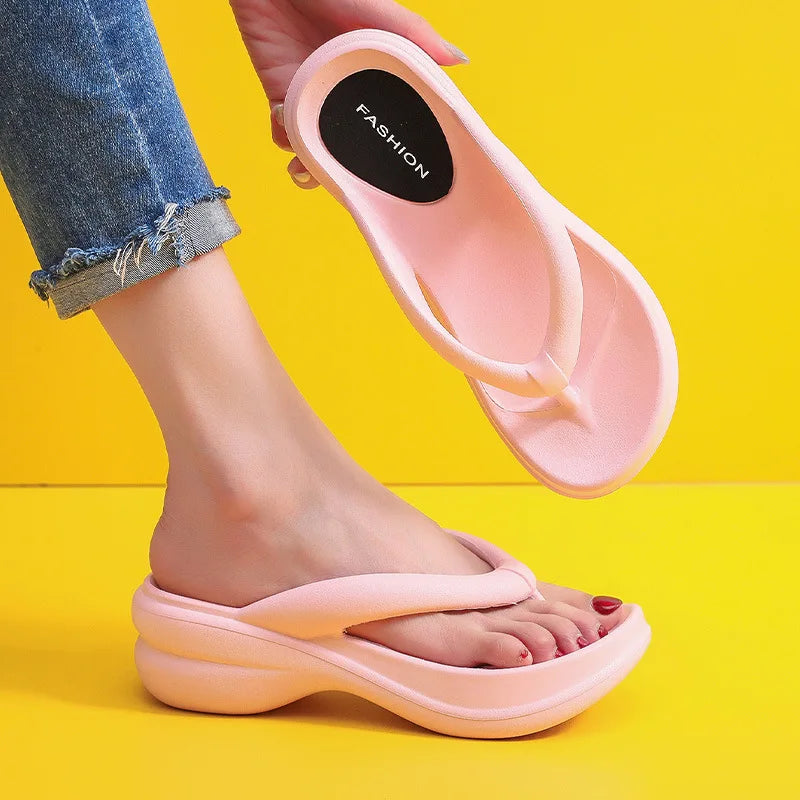EMMA - Platformslippers met cliptoe voor antislip