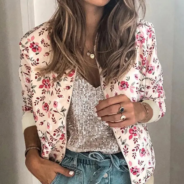 ADALYNN - Jas met Bloemenpatroon