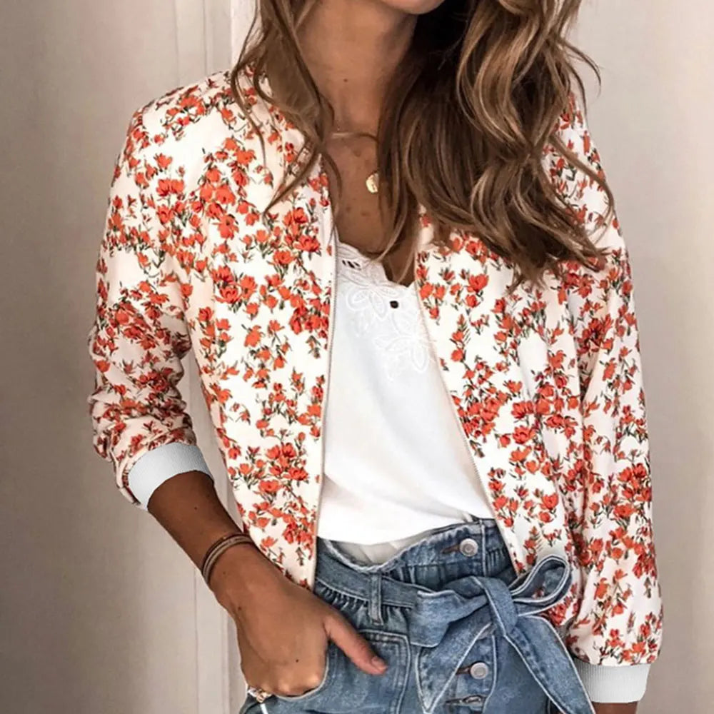 ADALYNN - Jas met Bloemenpatroon