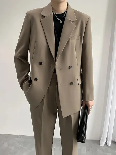 HENRICUS - Heren losse retro slim fit stijl jas voor casual en formele gelegenheden
