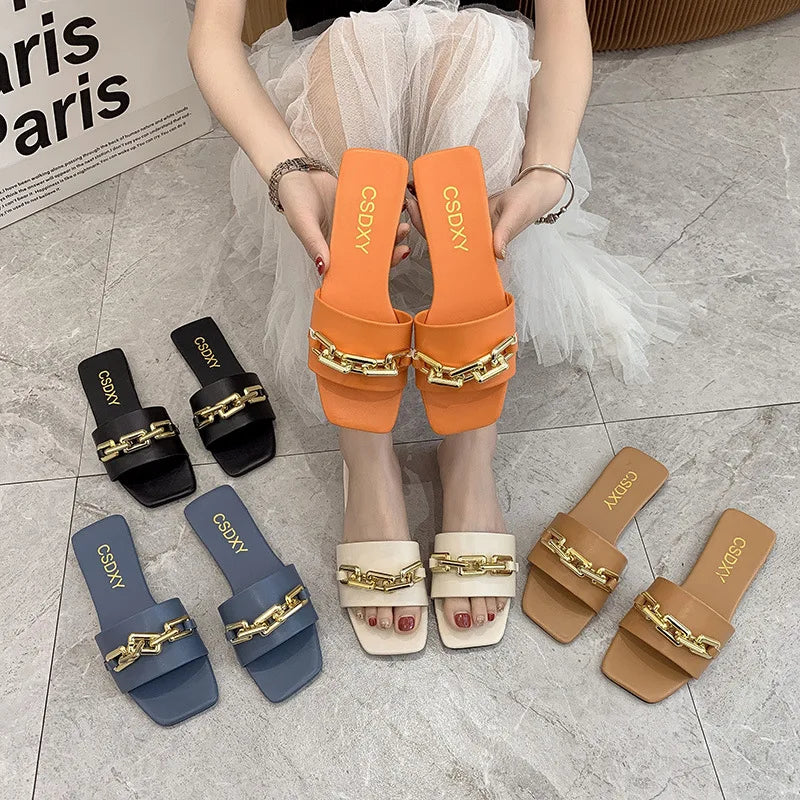 ANNA - Flat sandals with single strap for women