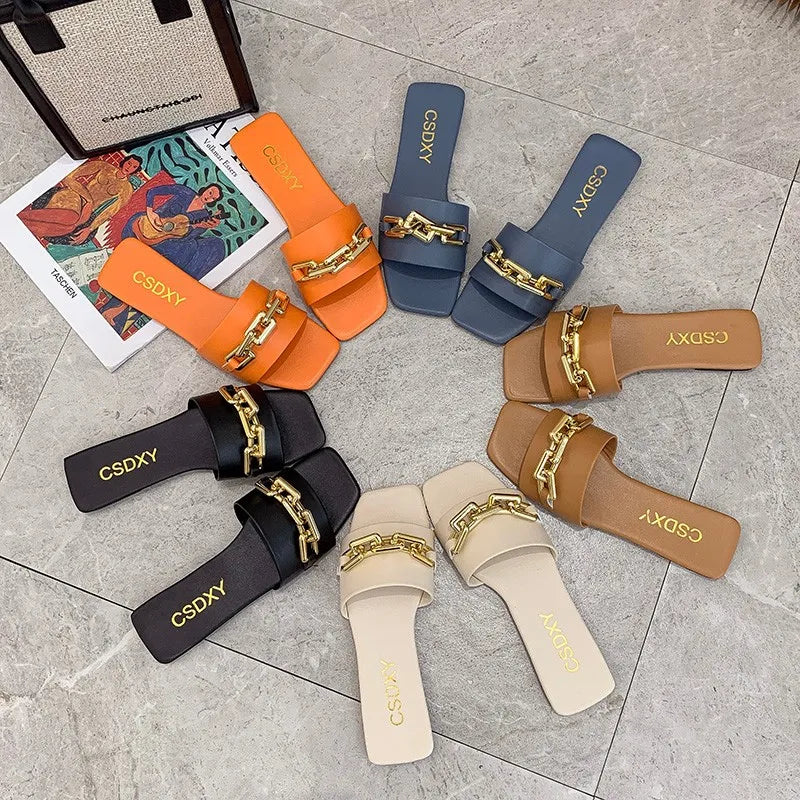 ANNA - Flat sandals with single strap for women