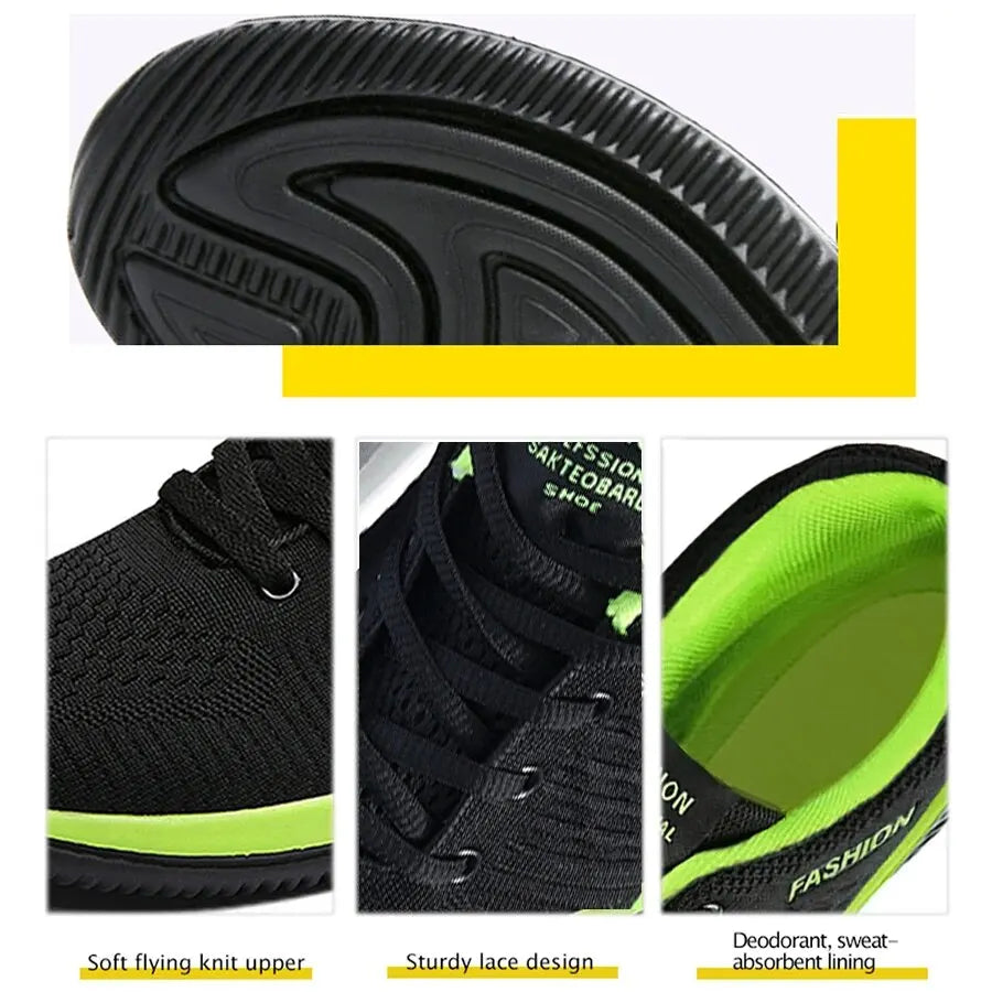 DANA - Unisex Lichtgewicht Gebreide Ademende en Slijtvaste Hardloopschoenen