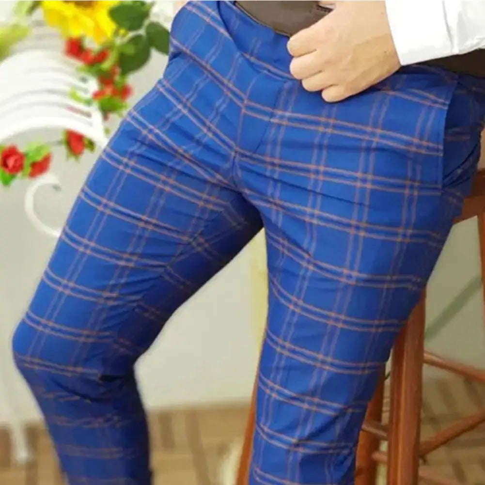 EVERT - Geruite chino broek voor heren