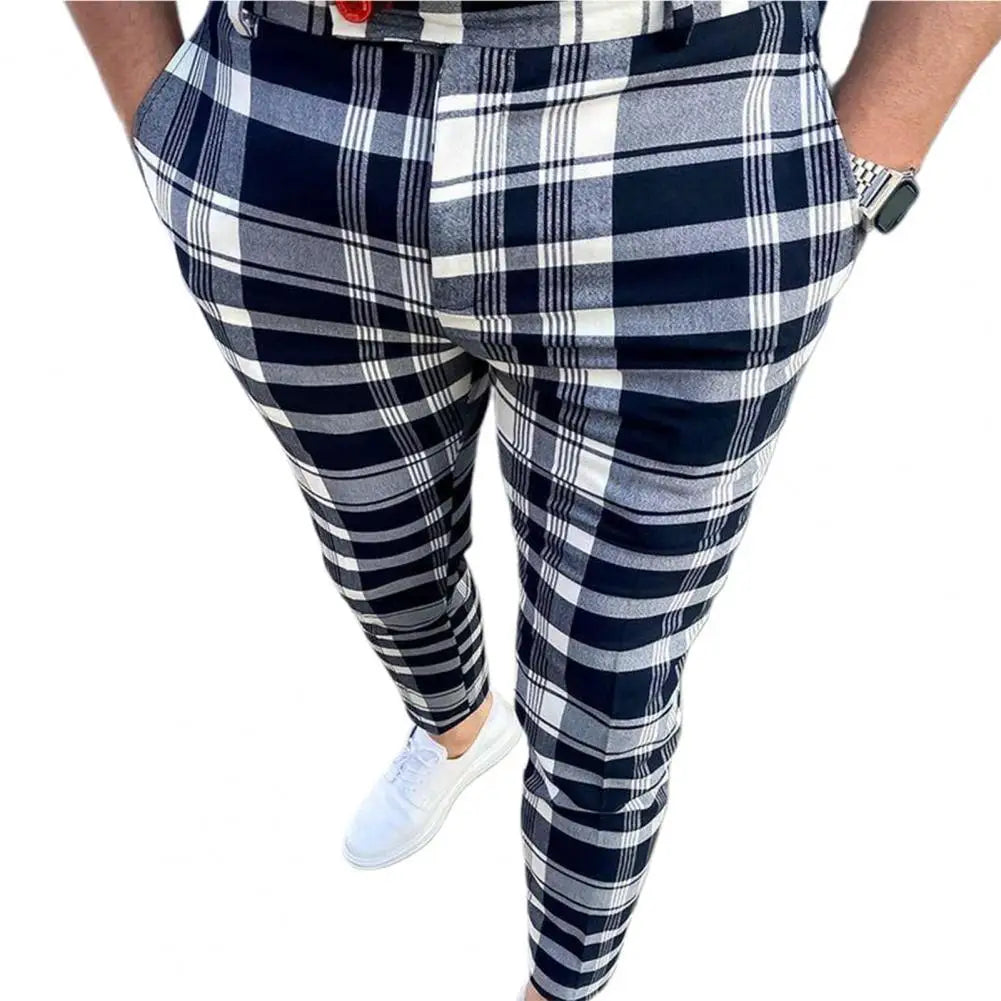 EVERT - Geruite chino broek voor heren