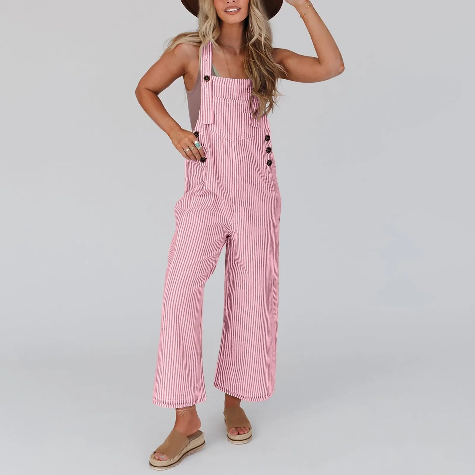 SARAH - Gestreepte Losse Jumpsuit