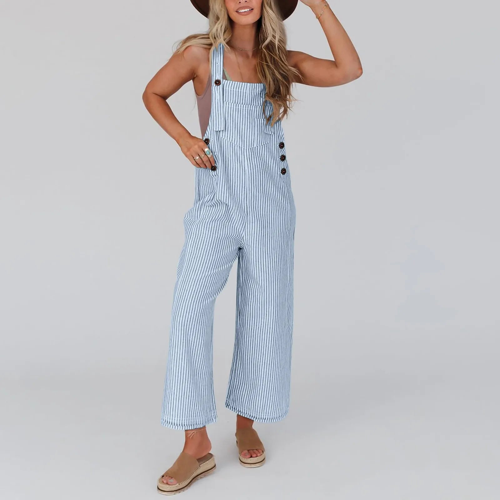 SARAH - Gestreepte Losse Jumpsuit