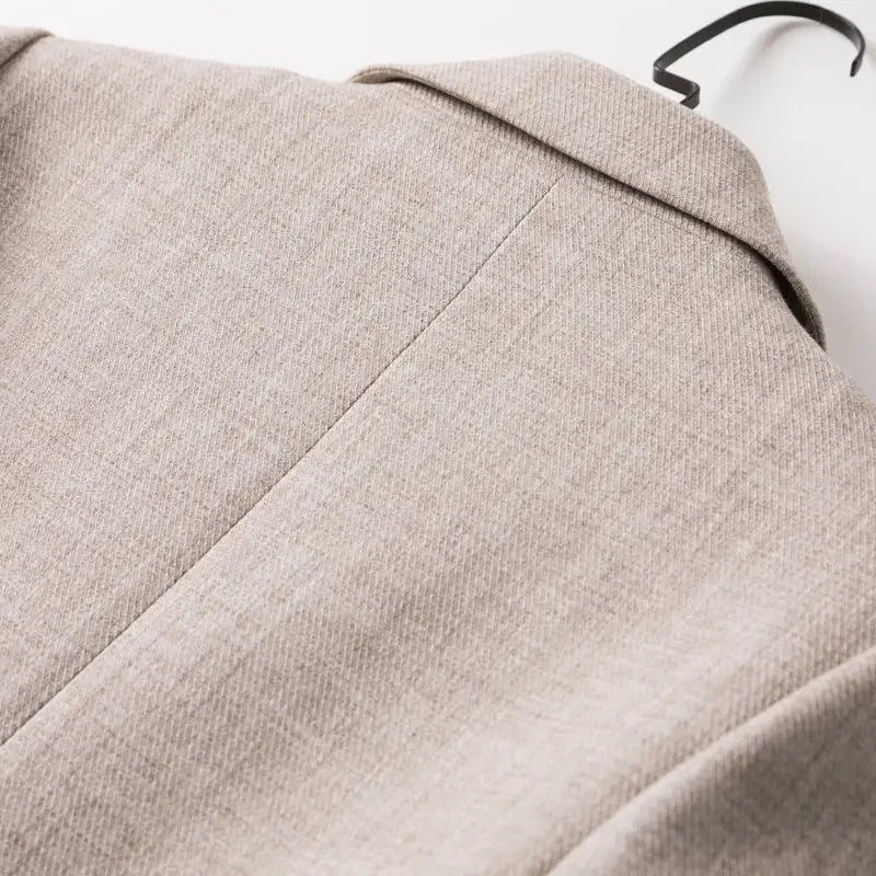MARJOLEIN - Dames Trendy Patchwork Blazer met losse pasvorm, enkele knoopsluiting en minimalistisch ontwerp