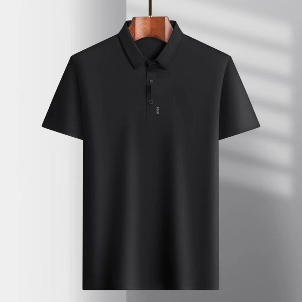 JACOB - Ademend zijden poloshirt voor heren