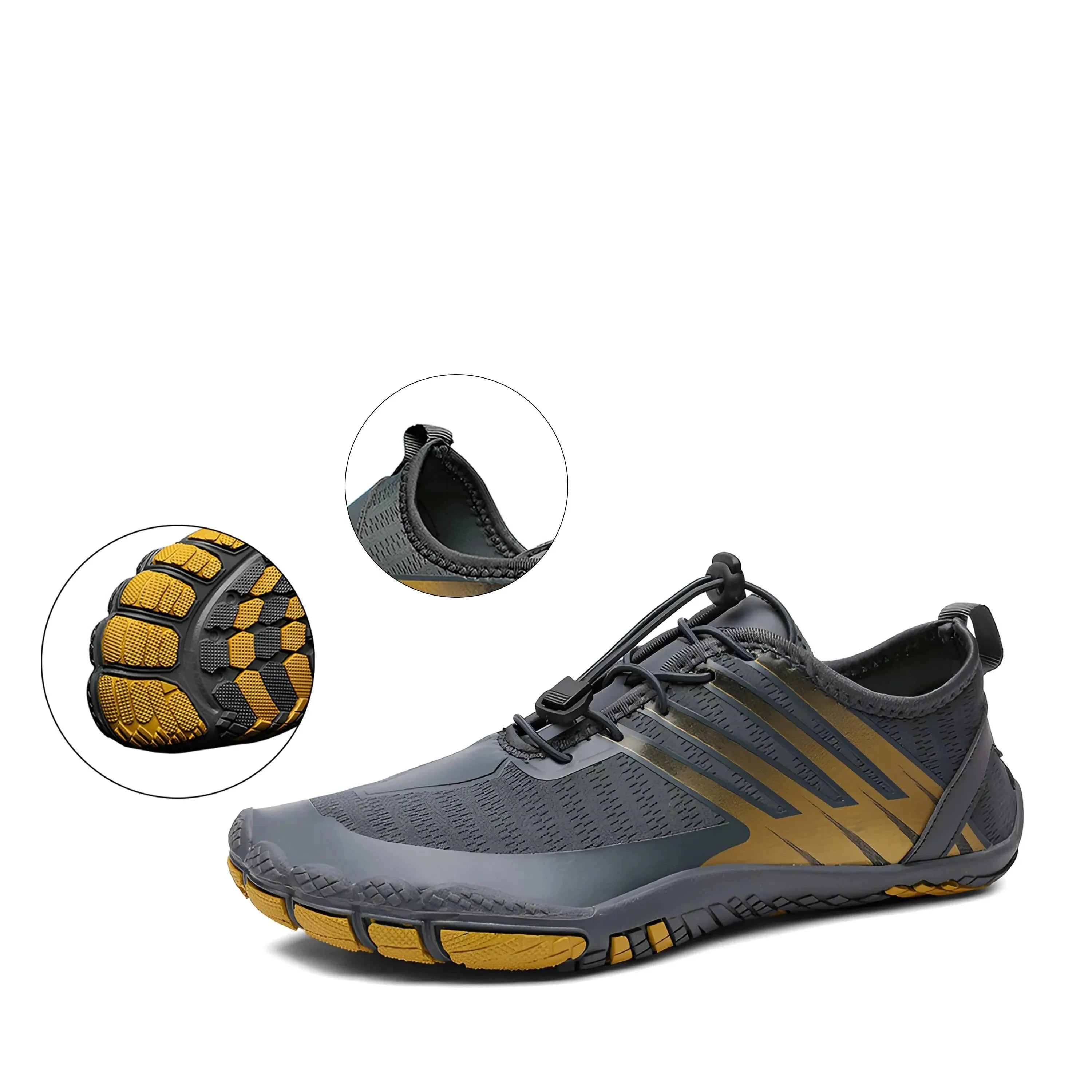 QUIRIJN - Heren Zomersport Schoenen - Antislip Rubberen Buitenzool voor Wandelen, Duiken en Watersporten