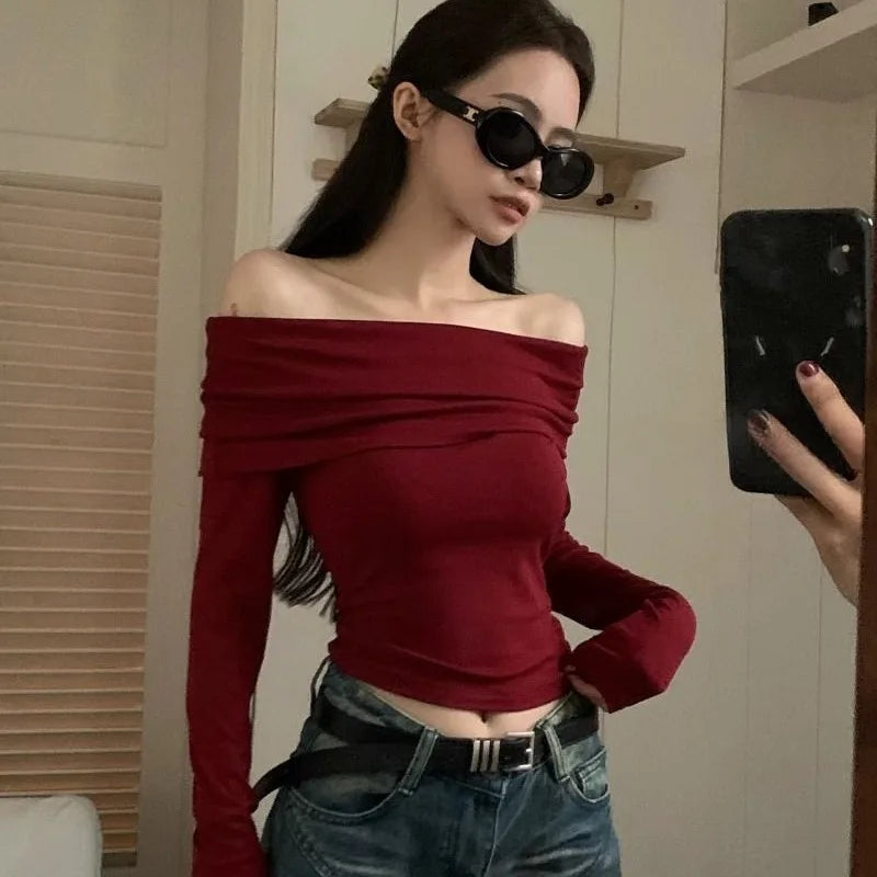 WINONA - Vintage Off-Shoulder Trui