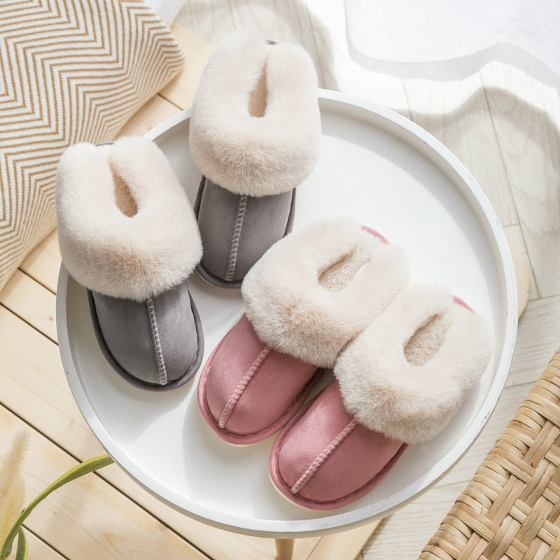 KLARA - Dames winterwarmende bonten pantoffels