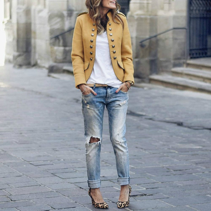 MARIT - Premium blazer met knopen en zakken