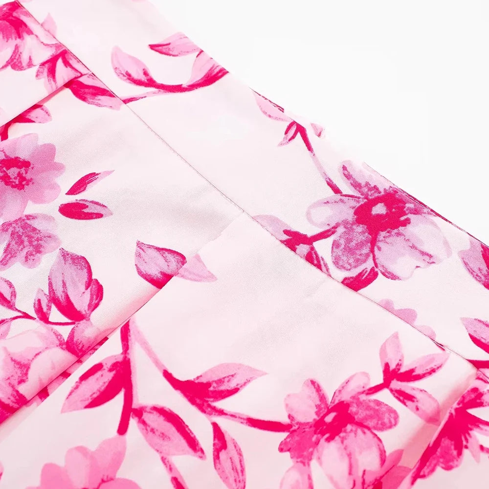 JOCOSA - Roze Bloemen Midi-rok