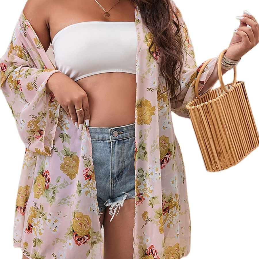 KLARA - Artistieke Kimono Comfort: Plus size Chiffon Kimono