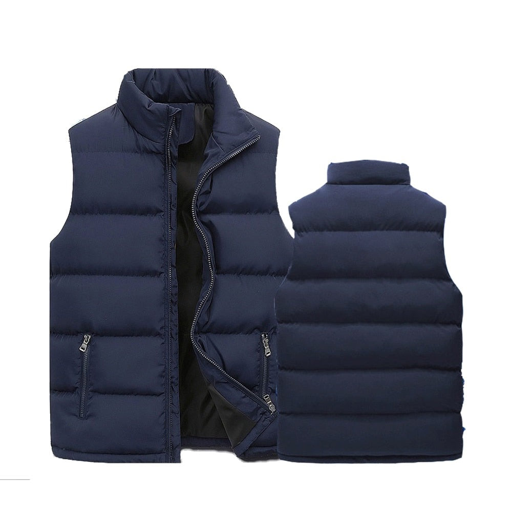 CHRISTOPH - Bodywarmer - gevoerd met opstaande kraag en rits