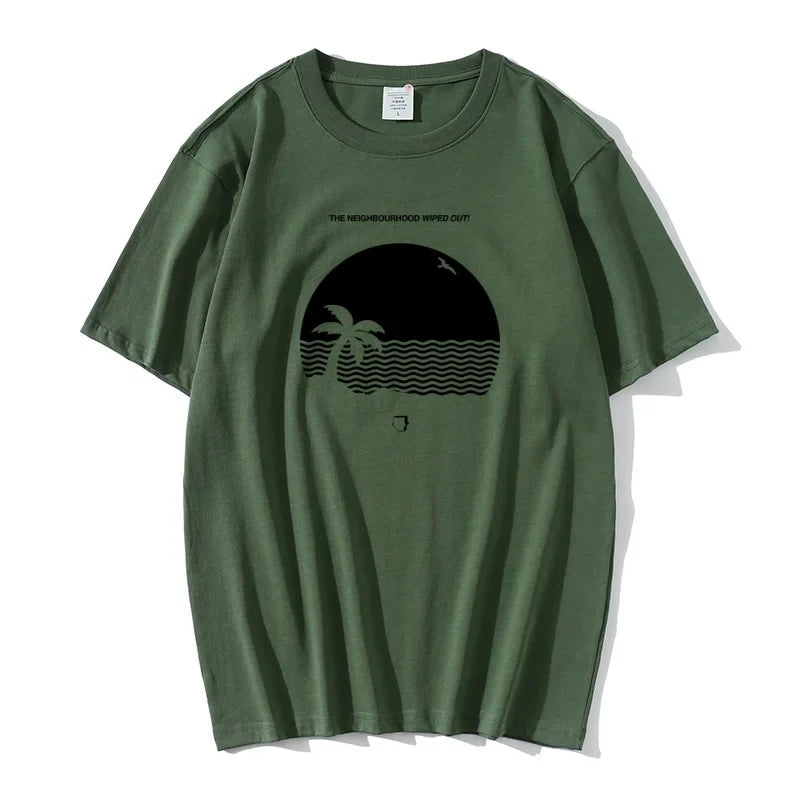 SERGIO - Heren Bedrukt Strand T-Shirt
