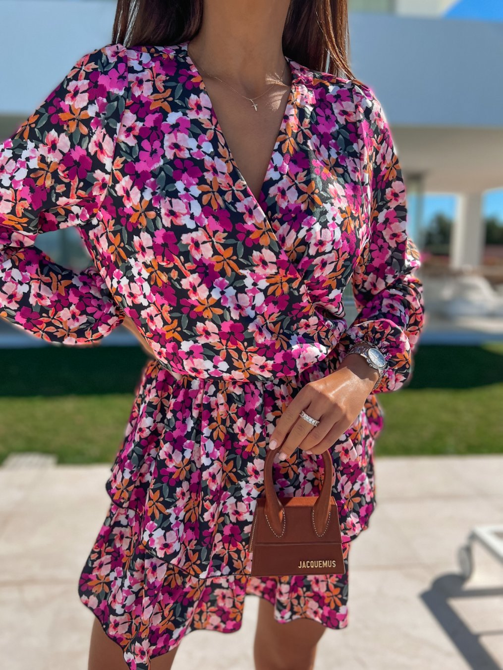 MIA - Jurk met V-hals en bloemenprint