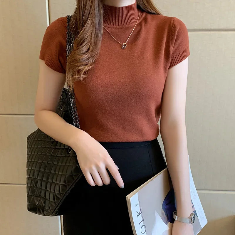 SAVANNAH - Casual Slanke Coltrui Blouse
