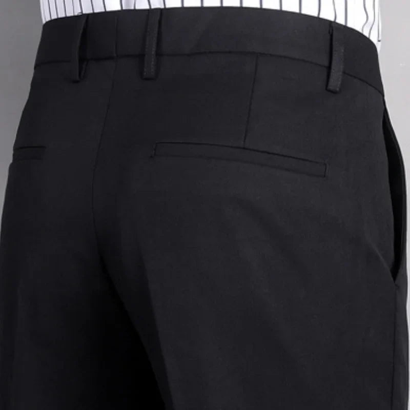 VINKO - Heren Formele Broek met Elastische Tailleband