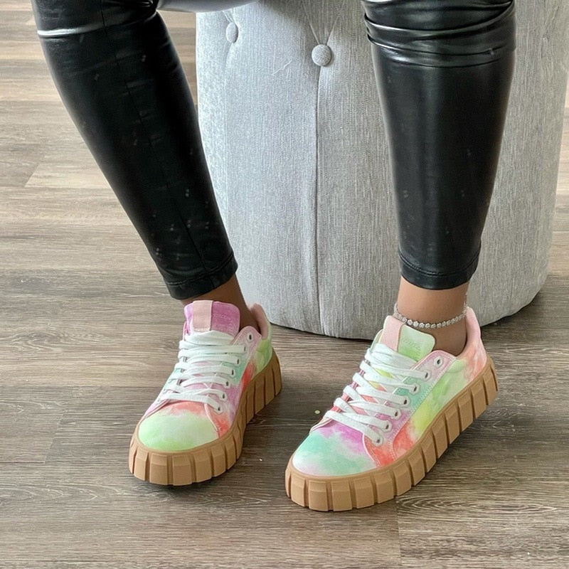 JANA - Modieuze orthopedische damessportschoenen met plateauzool
