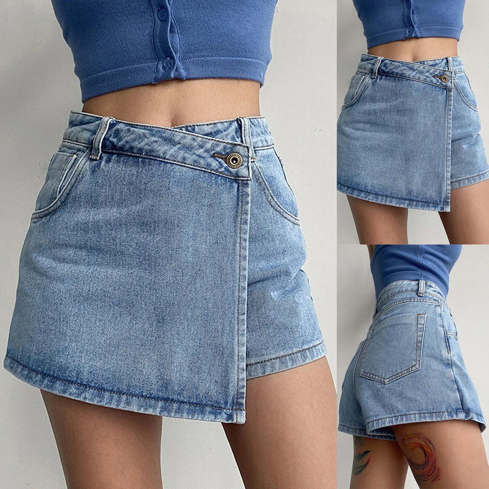 BRYONY - Vintage Denim A-lijn Rok