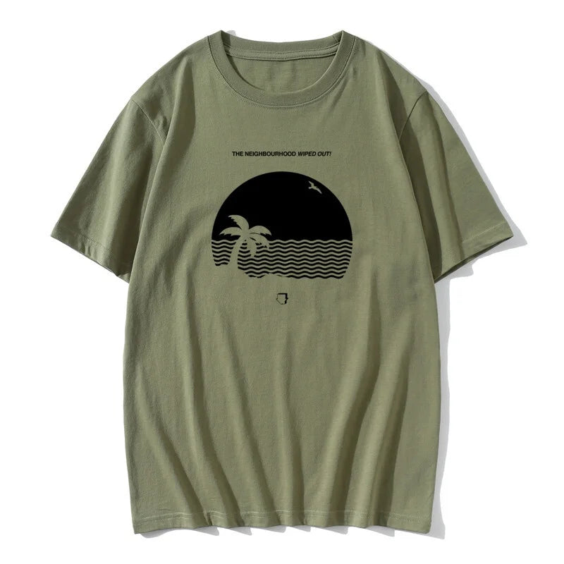 SERGIO - Heren Bedrukt Strand T-Shirt