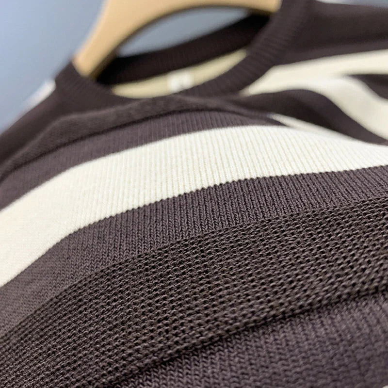 NILS - Casual Gestreept Gebreid T-shirt