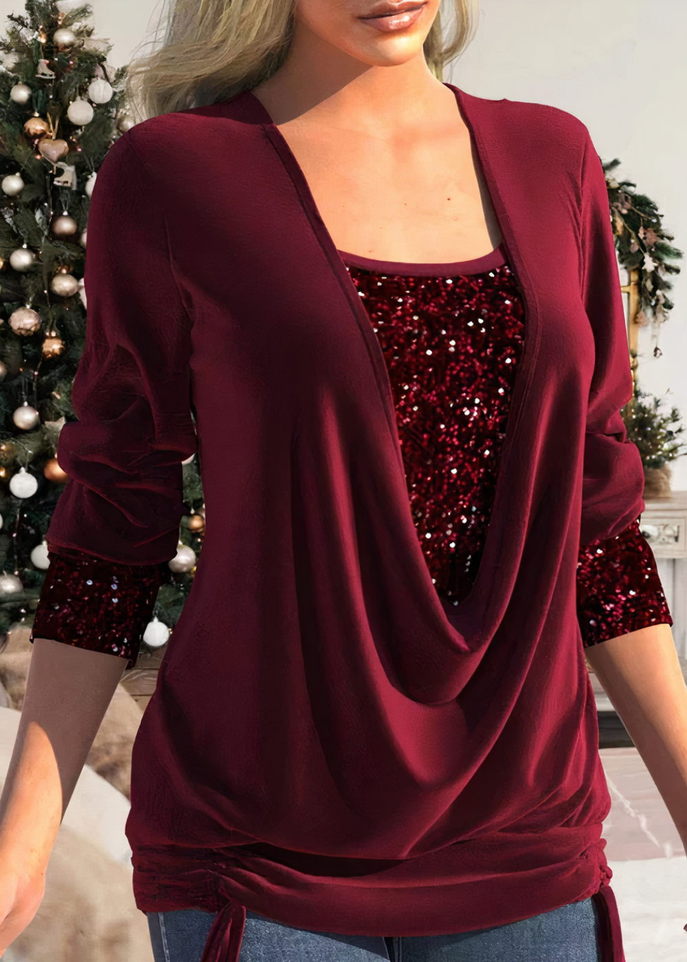 MIRIAM - Zachte blouse van glinsterend katoen