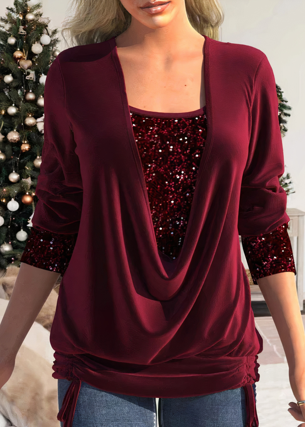 MIRIAM - Zachte blouse van glinsterend katoen