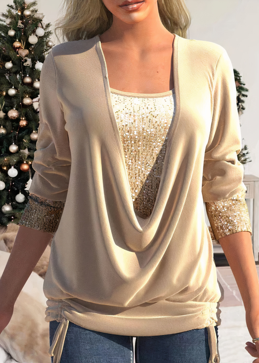 MIRIAM - Zachte blouse van glinsterend katoen