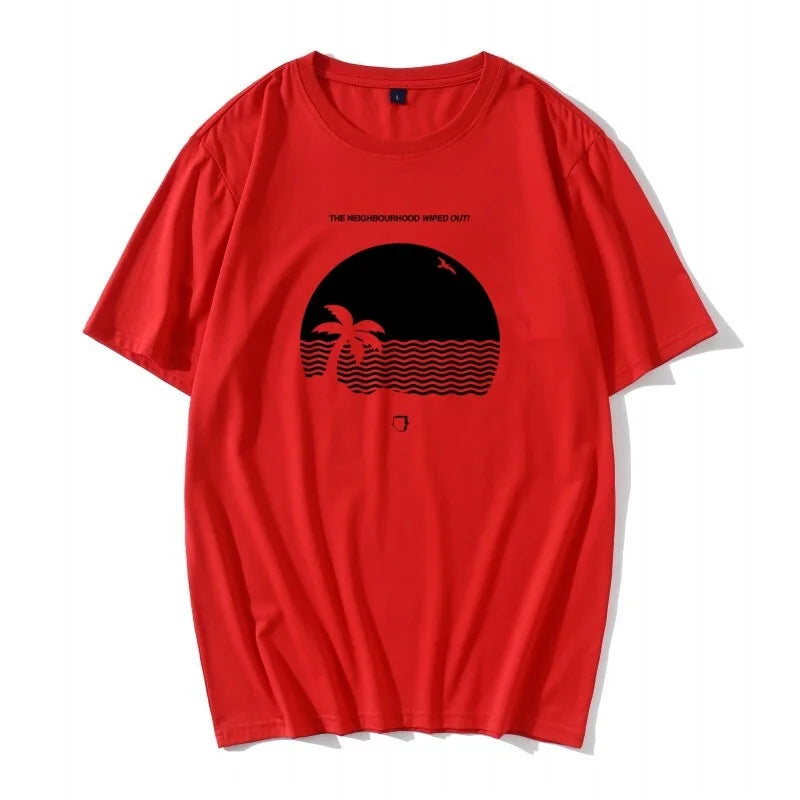 SERGIO - Heren Bedrukt Strand T-Shirt