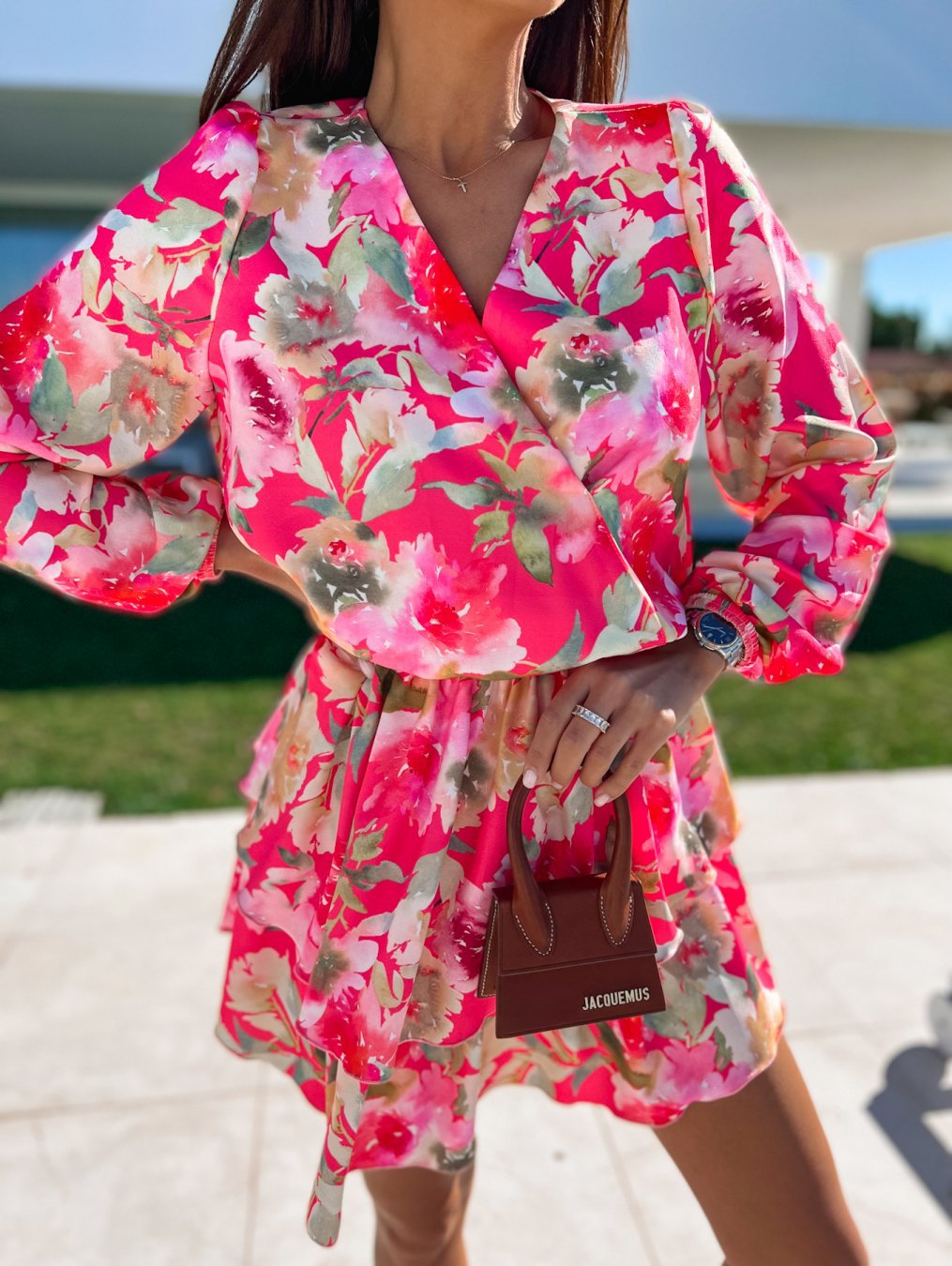 MIA - Jurk met V-hals en bloemenprint