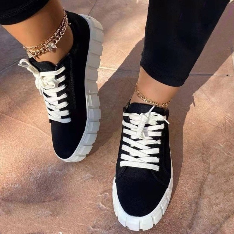 JANA - Modieuze orthopedische damessportschoenen met plateauzool