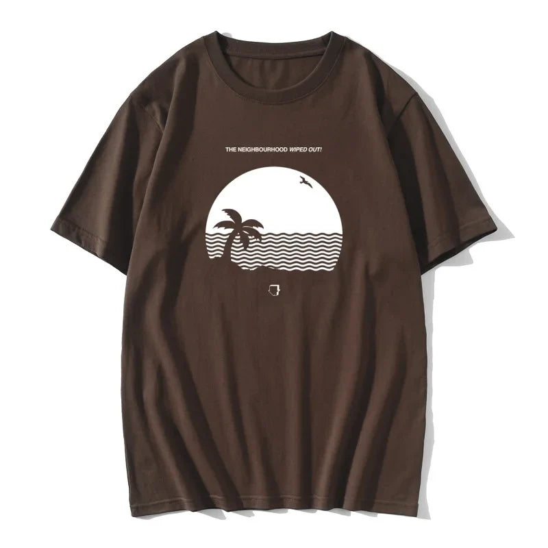 SERGIO - Heren Bedrukt Strand T-Shirt