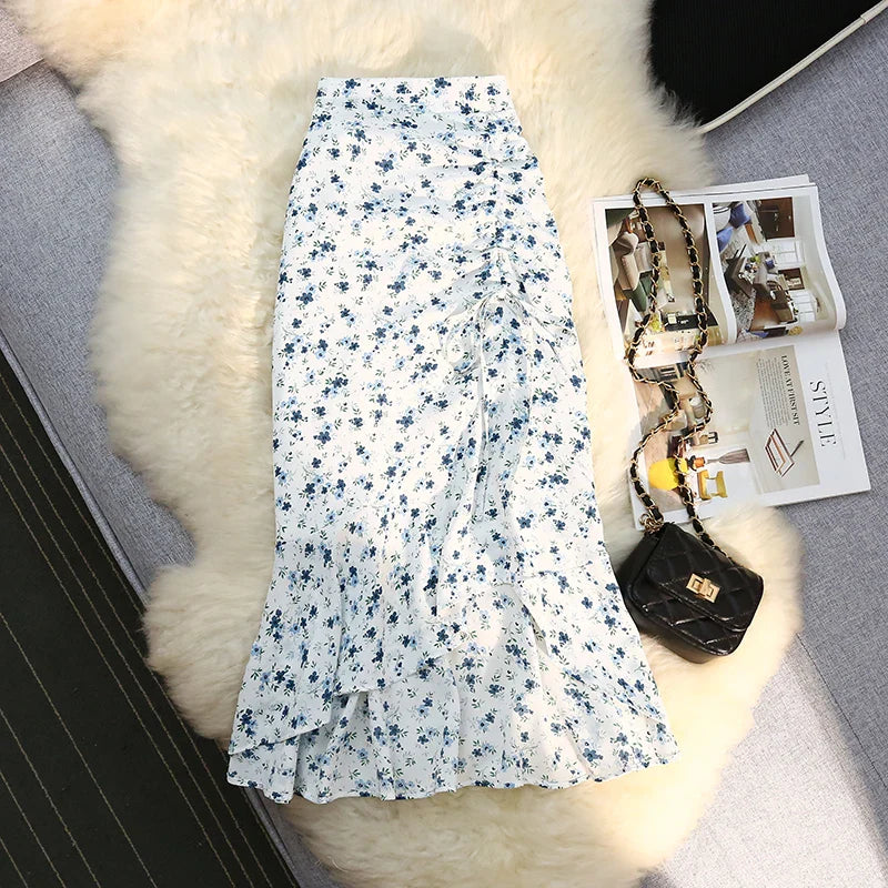 YSORIA - Midi-Rok met Bloemenprint