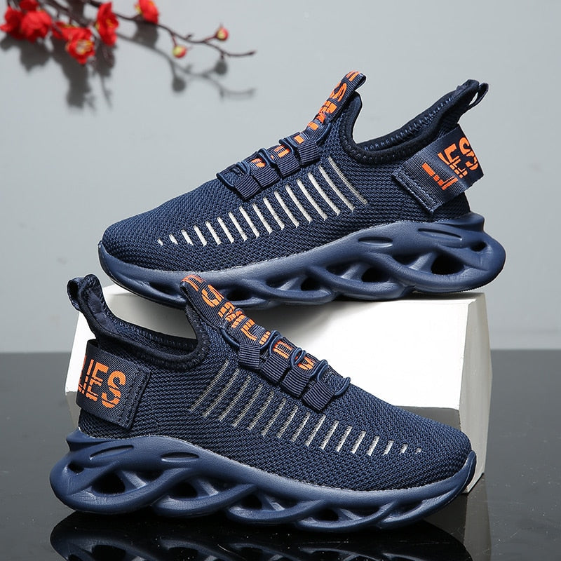 Heren Sport Sneakers | Ademend Mesh Design | Lichtgewicht Hardloopschoenen | Slip-On Casual Trainers