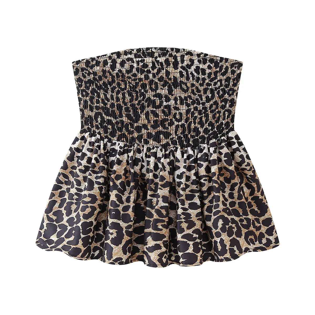 ERIKA - Bloemen Gesmokt Bandeau Crop Top