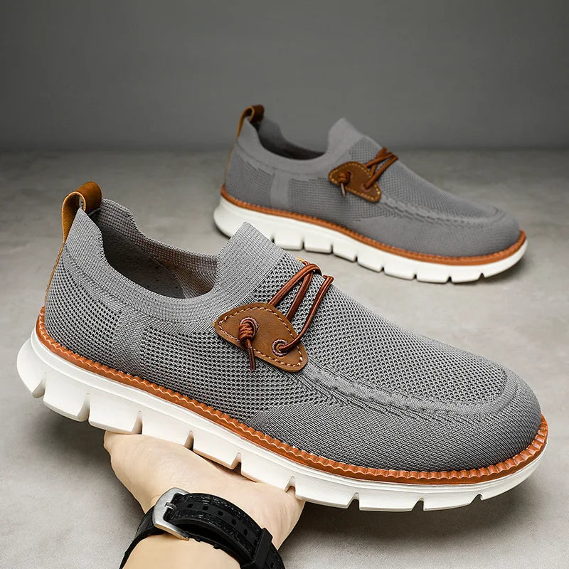 KARL - Heren Gebreide Mesh Ademende Rij-Mocassins