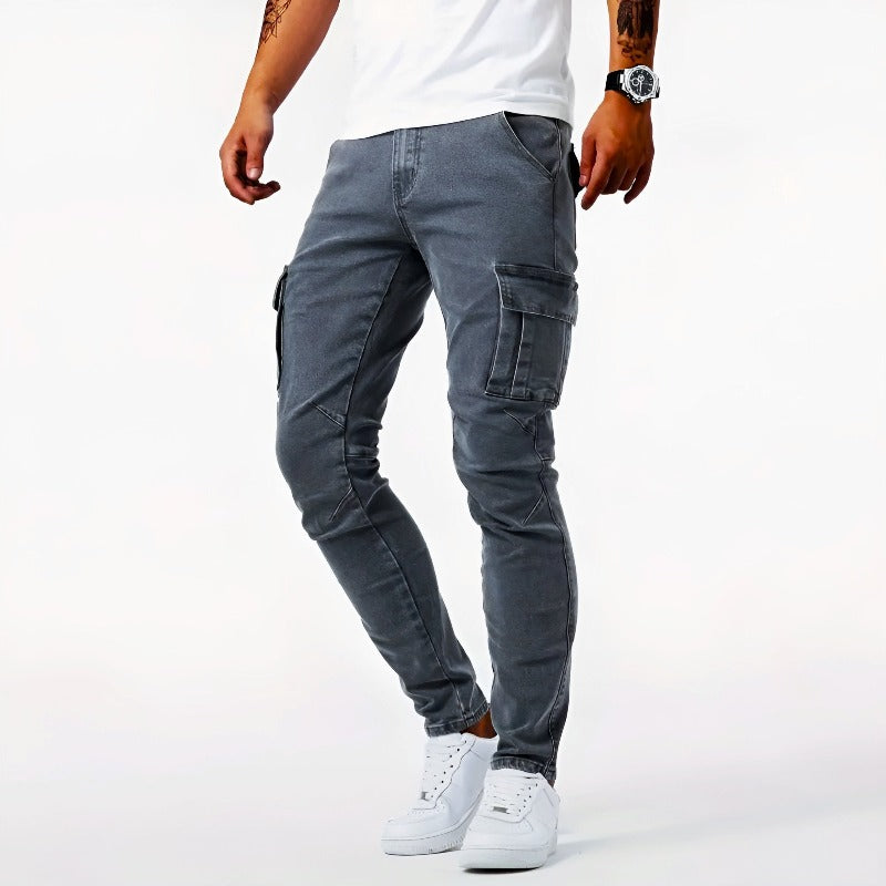JELLE - Heren Stretch Cargo Jeans