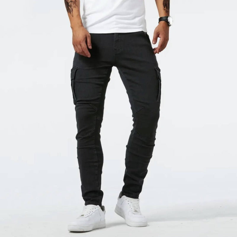 JELLE - Heren Stretch Cargo Jeans