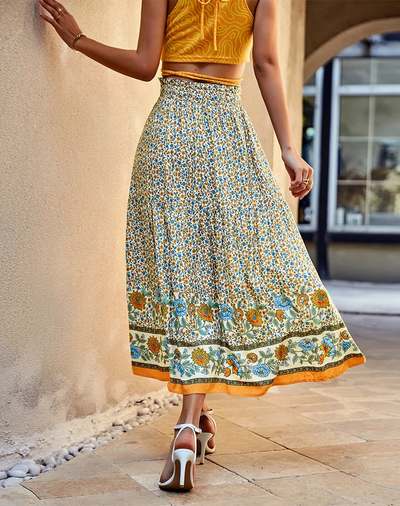 MORWEN - Boheemse Rok met Bloemenprint
