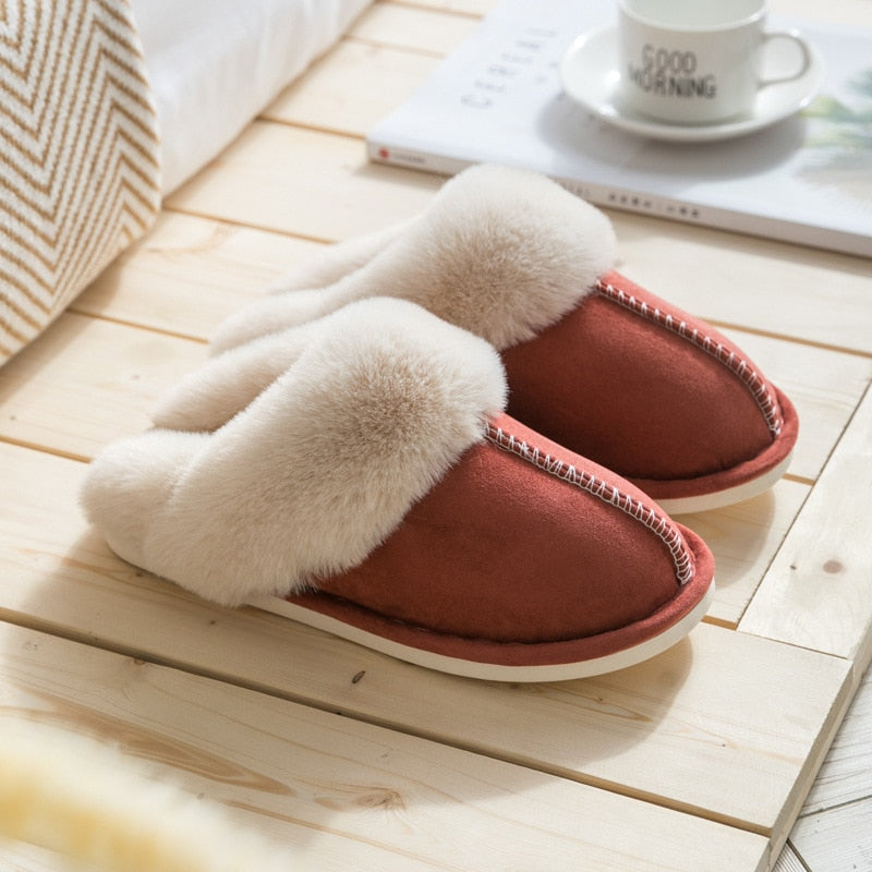 KLARA - Dames winterwarmende bonten pantoffels