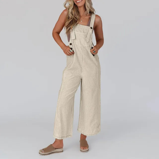 SARAH - Gestreepte Losse Jumpsuit
