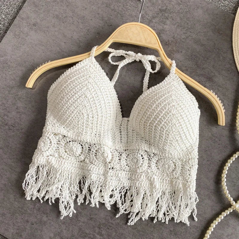 Sabine - Dames Boho Strand Gehaakt Gebreid Badpak BH