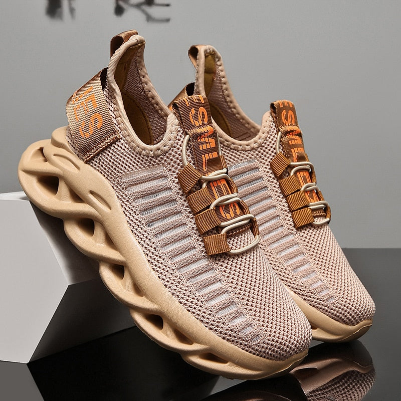 Heren Sport Sneakers | Ademend Mesh Design | Lichtgewicht Hardloopschoenen | Slip-On Casual Trainers