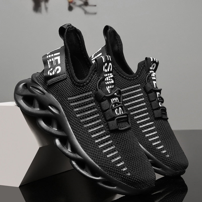 Heren Sport Sneakers | Ademend Mesh Design | Lichtgewicht Hardloopschoenen | Slip-On Casual Trainers