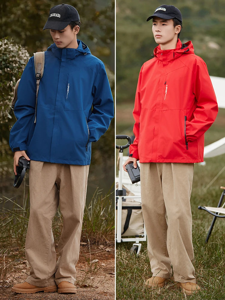 SAM - Unisex casual waterdichte windjack met afneembare capuchon