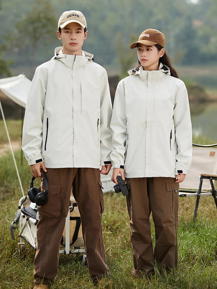 SAM - Unisex casual waterdichte windjack met afneembare capuchon